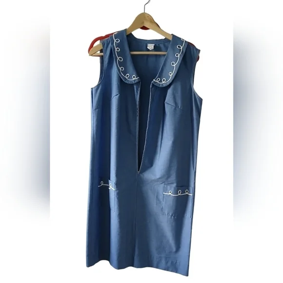 Rare Vintage 1960's Unbranded Union Label Shirt Dress House Coat … - Picture 15 of 15